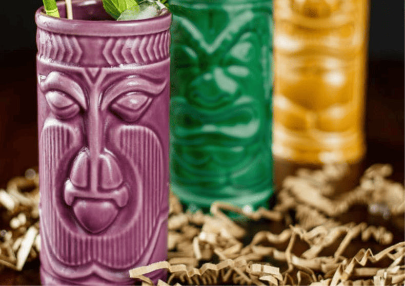 Set 4 Pahare Tiki -- un cadou inspirat