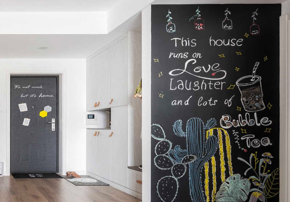 Sticker tapet tabla de scris -- Organizeaza-ti timpul ca la scoala!