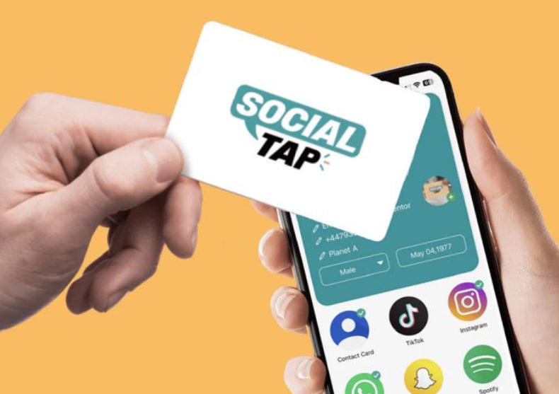 Social Tap - Card alb