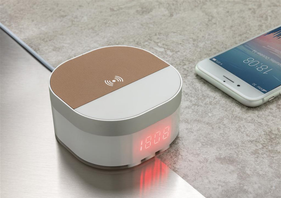 Ceas digital Aria - alb