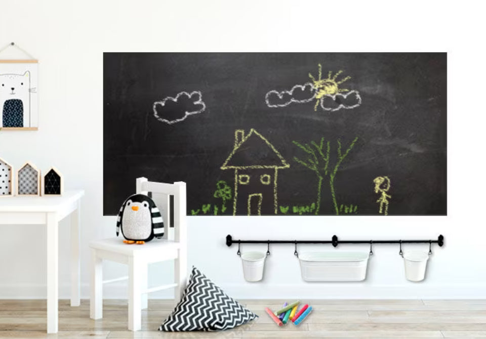 Sticker tapet tabla de scris -- Organizeaza-ti timpul ca la scoala!