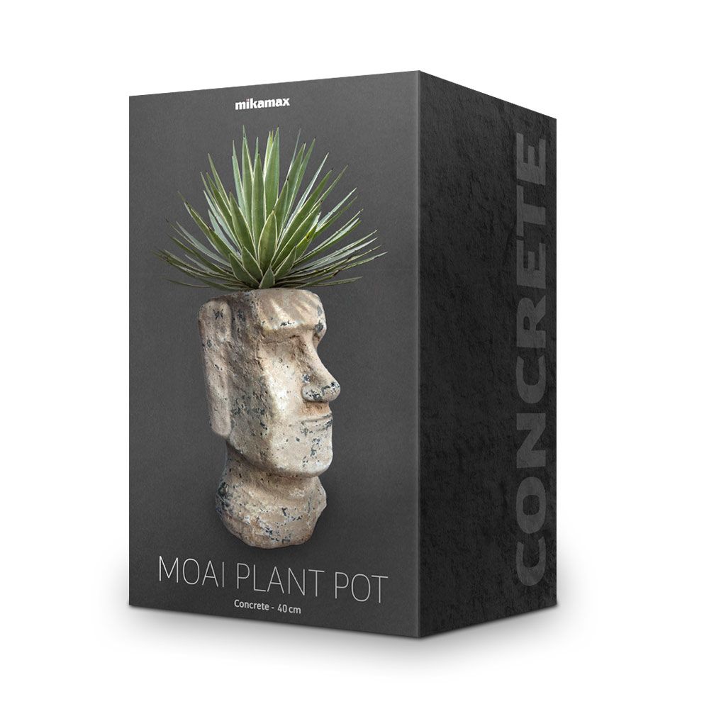 Ghiveci XXL Moai -- statuia Insulei Pastelui