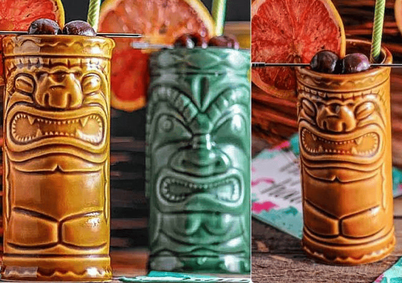 Set 4 Pahare Tiki -- un cadou inspirat