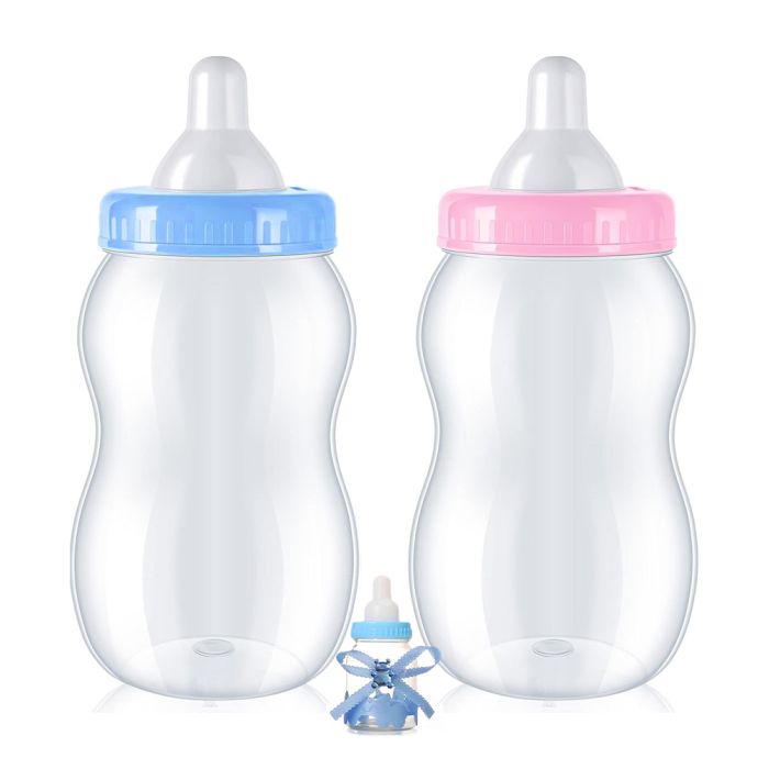 Set 30+1 Biberoane Baby Shower -- Albastru
