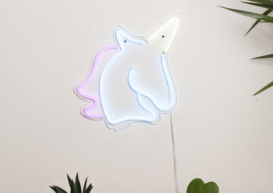 Lampa neon unicorn