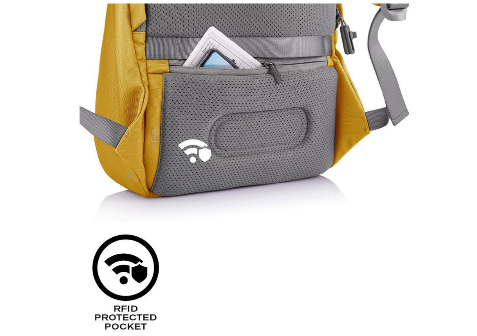 Rucsac antifurt Bobby solid color - yellow