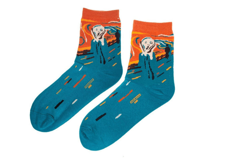 Sosete arta - Munch, Klimt, Santi, Van Gogh