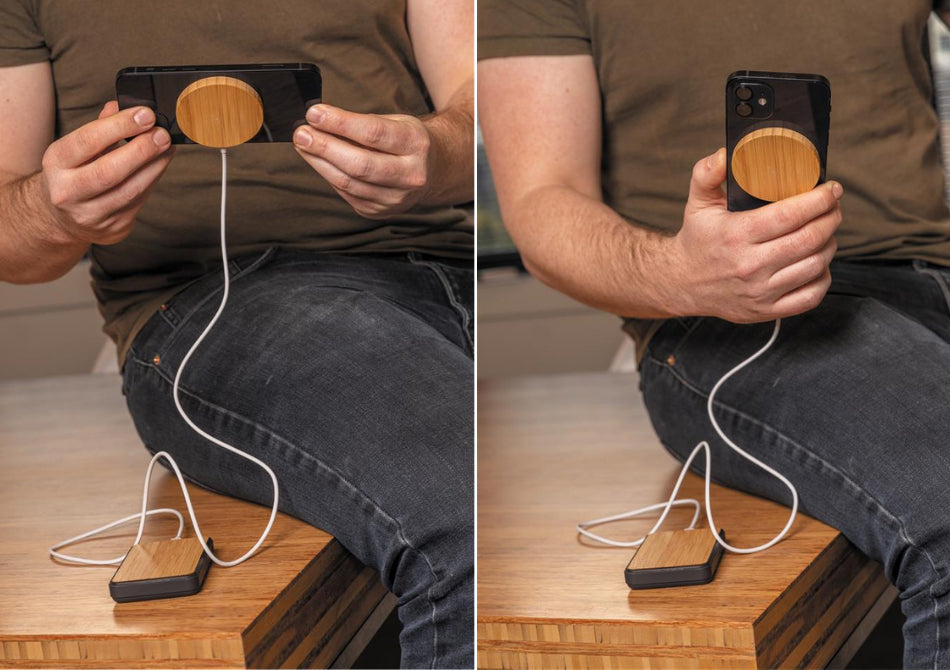 Incarcator wireless magnetic-bamboo