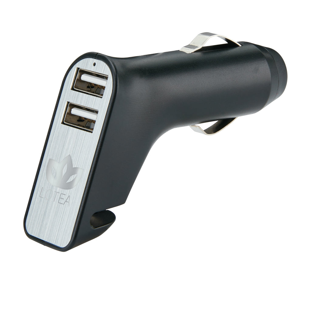 Încărcător auto dual cu tăietor de centură