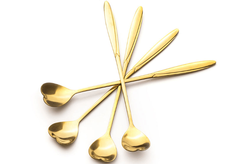 Set 4 Lingurite lungi inima