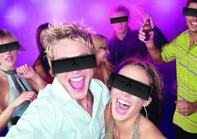 Cenzurat Black bar glasses