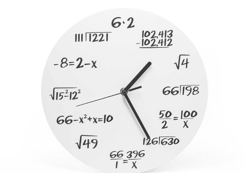 Ceas de perete cu ecuatii