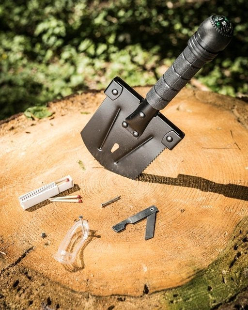 Lopata multifunctionala cu compas 8 in 1 - Cadoul Perfect pentru Aventurieri