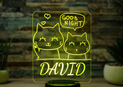 Lampa 3D Good Night Personalizat