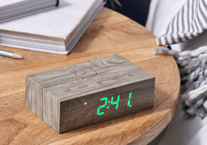 Ceas Flip Click Clock - Bambus