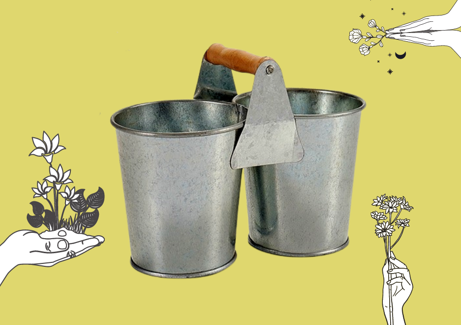 Ghiveci dublu cu maner