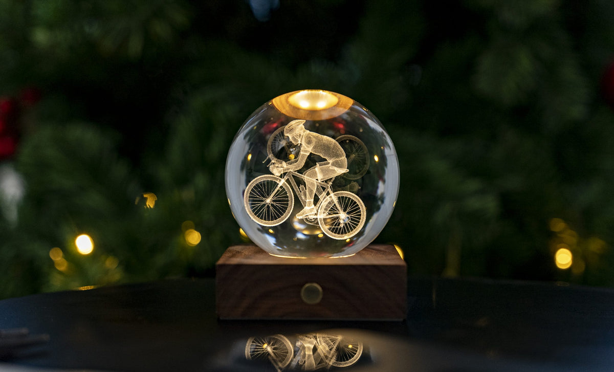 Lampa 3D cristal CICLISTUL