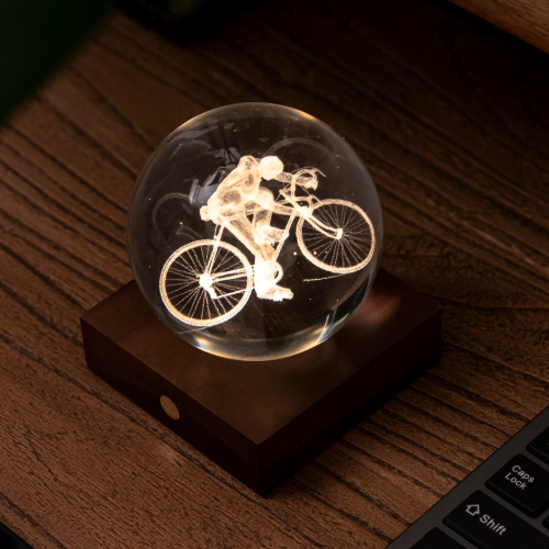 Lampa cristal ciclistul