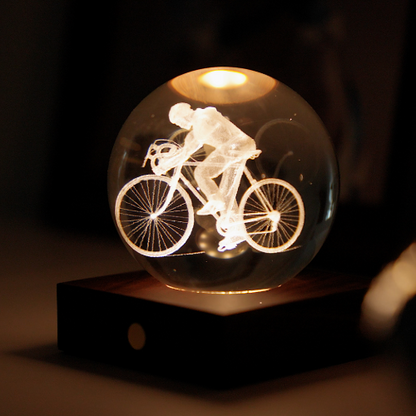 Lampa cristal ciclistul