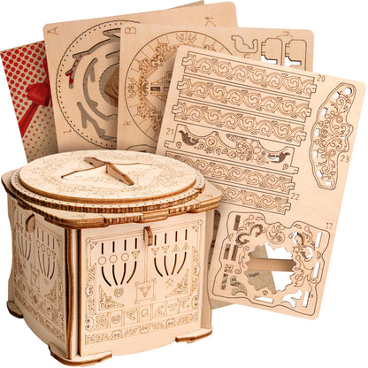 WOODEN SECRET BOX LOCK BOX (DIY KIT)