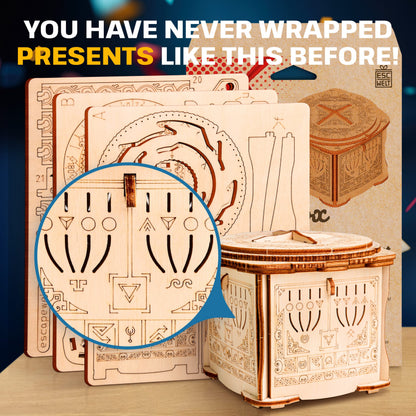 WOODEN SECRET BOX LOCK BOX (DIY KIT)