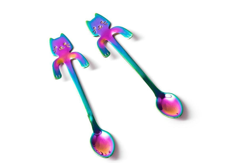Set Lingurite Pisica - irizate