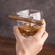 Whisky Cigar Rest -  2 in 1, pentru senzatii complete