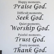 Wall Sticker Praise God - Mesaje importante, zi de zi