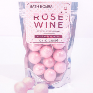Rose wine bath bombs -- scalda-te in vin rose